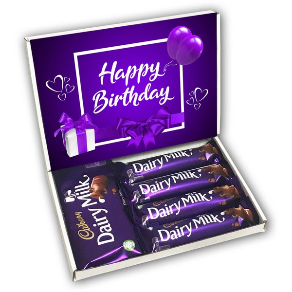 Cadburys Dairy Milk Chocolate Gift Box Birthday Present Hamper Personalised