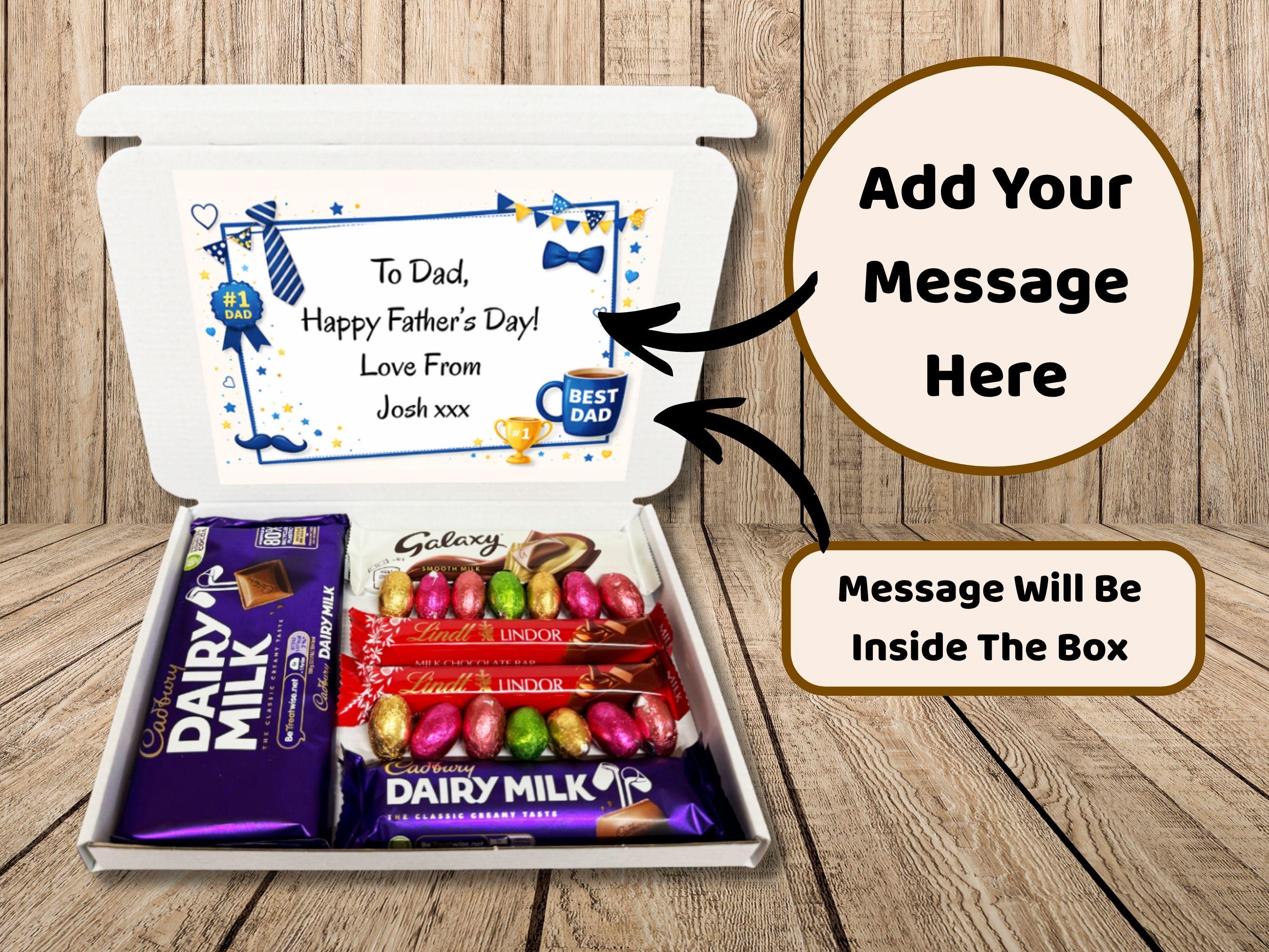 Personalised Father’s Day Chocolate Bars Gift Box – Chocolate Hamper ...