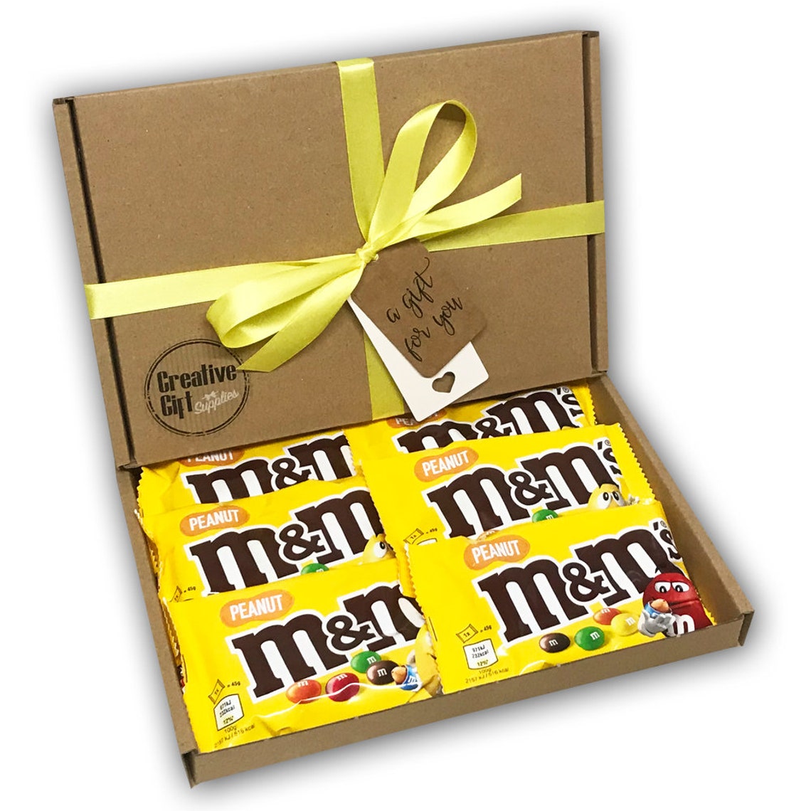 M&Ms Peanut Gift Box Present Hamper Birthday / Fathers Day Etsy.de