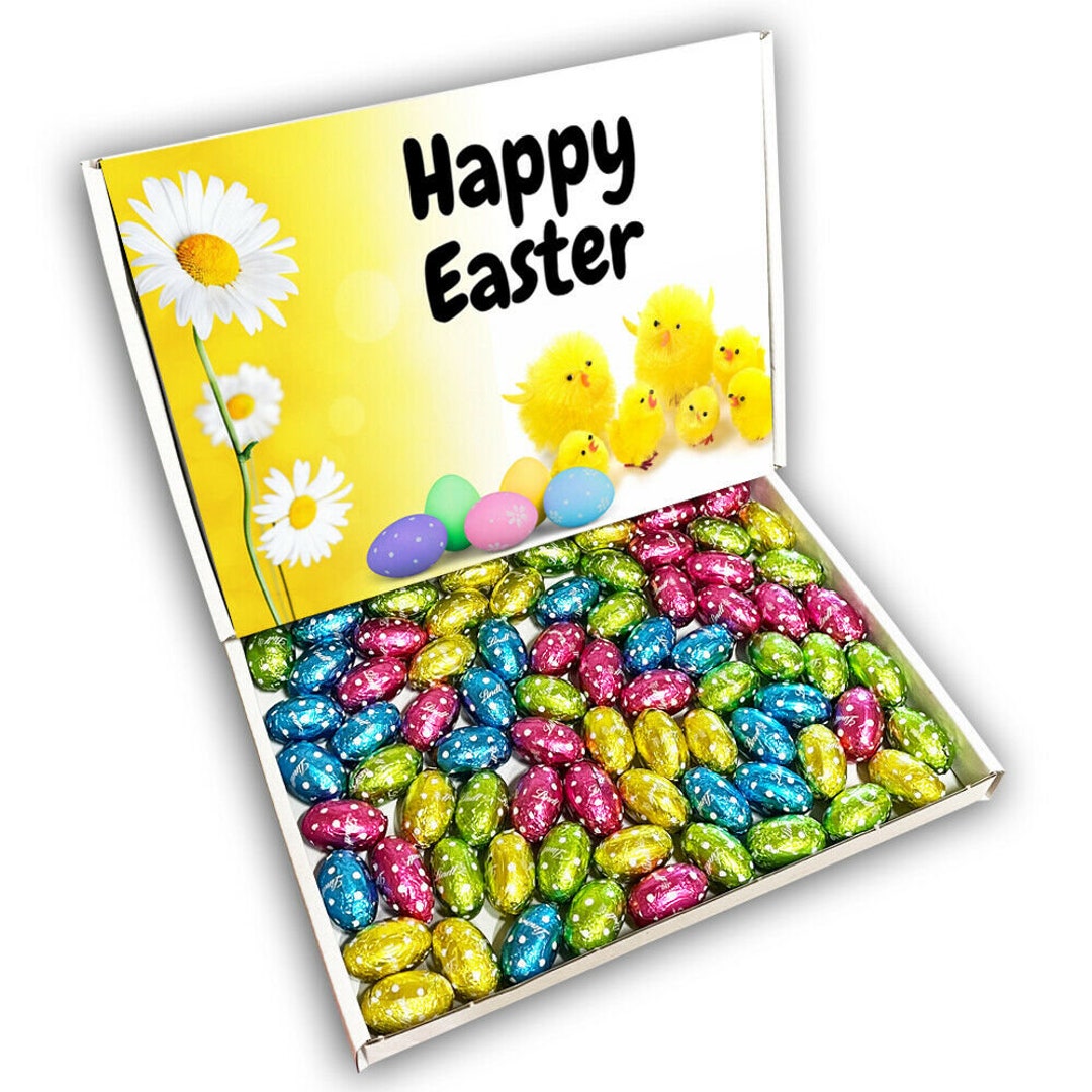 Lindt Lindor Hen Milk Chocolate Mini Eggs Gift Box Hamper Etsy UK