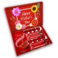 Mothers Day Lindt Lindor Luxury Milk Chocolate Bars & Chocolate Hearts Gift Box