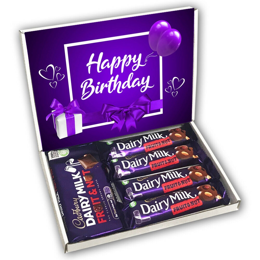 Cadburys Dairy Milk Fruit and Nut Gift Box Birthday Present Etsy UK