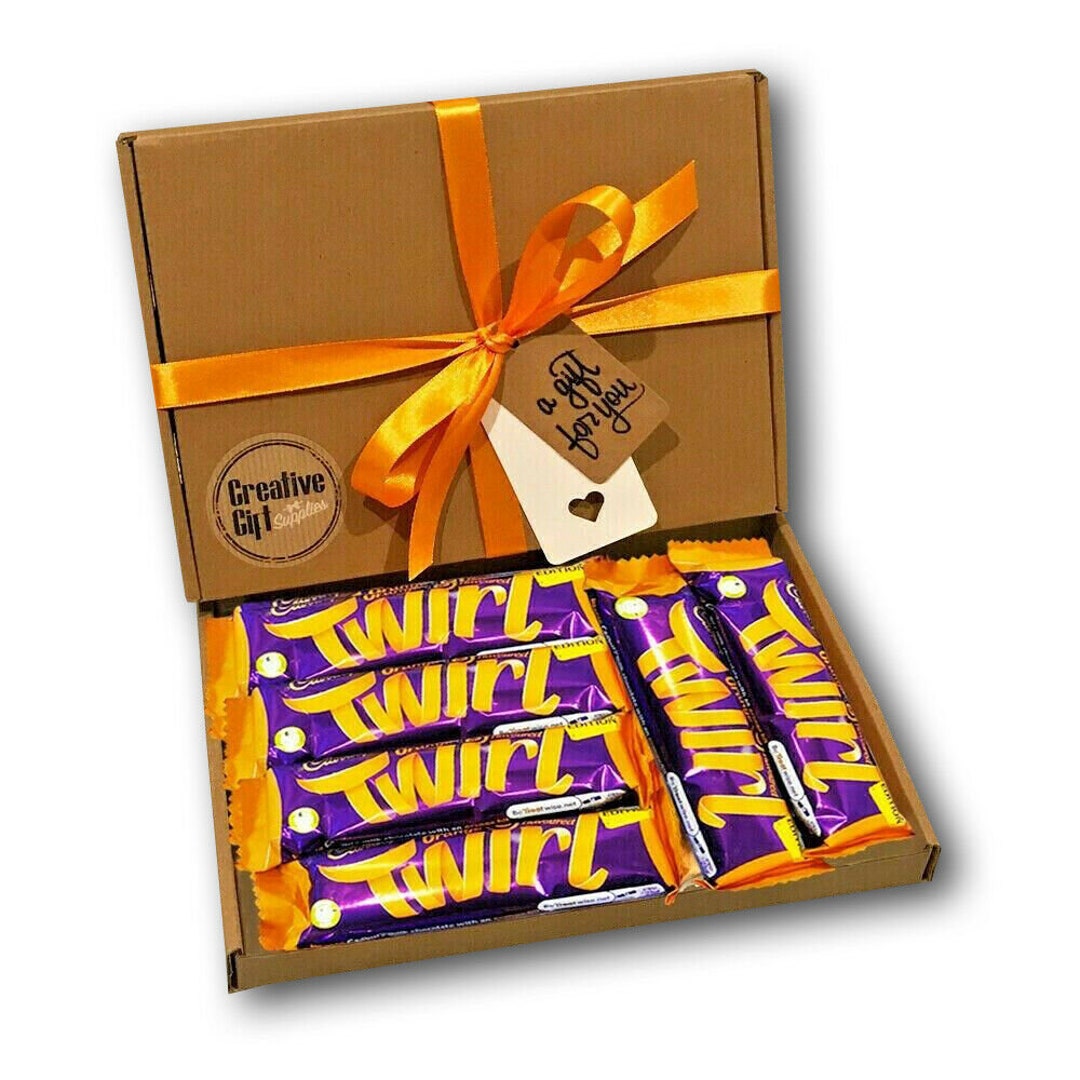 Cadburys Twirl Orange Chocolate Bars Gift Box Hamper Birthday Etsy UK