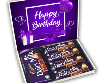 Cadburys Dairy Milk Wholenut Gift Box Birthday Present Hamper Personalised