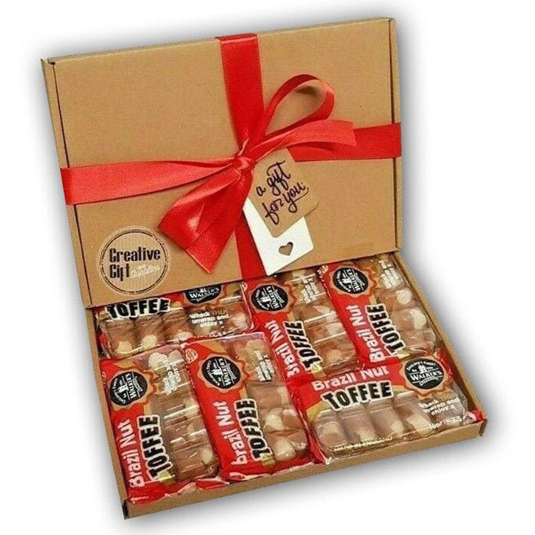 Walkers Brazil Nut Tray Toffee Gift Box Hamper Birthday, Fathers Day