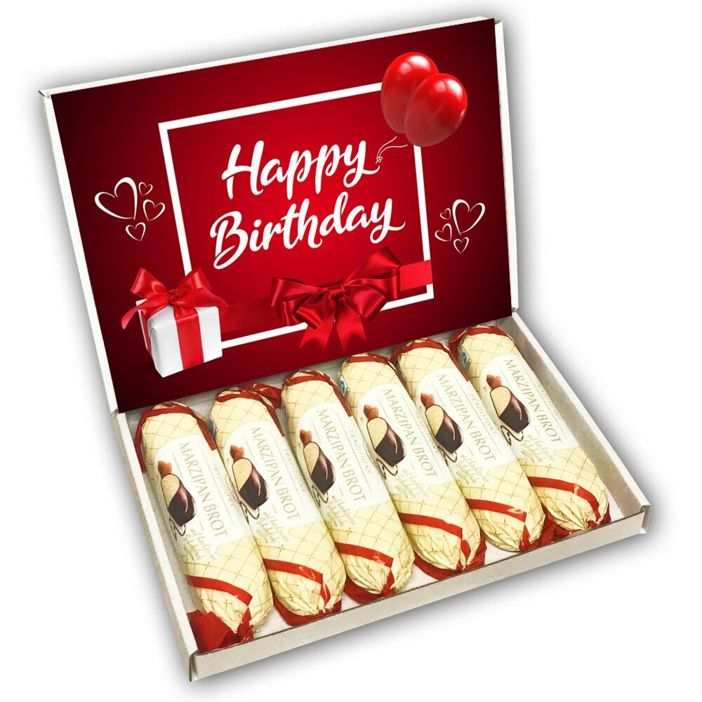 Zentis Marzipan Chocolate Bars Gift Box Birthday Present Hamper Personalised