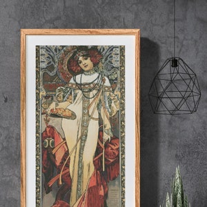 Four Seasons Autumn By Alphonse Mucha Cross Stitch Pattern , Famous Paintings X Stitch , Instant Download , Digital File , Pdf