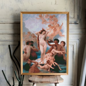 The Birth of Venus Cross Stitch Pattern , Instant Download