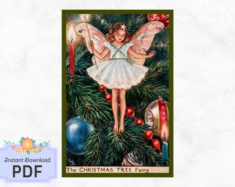 Christmas Tree Fairy Cross Stitch Pattern  , Art X Stitch , Instant Download