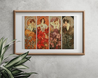 The Precious Stones By Alphonse Mucha Cross Stitch Pattern , Famous Paintings X Stitch , Instant Download , Digital File , Pdf