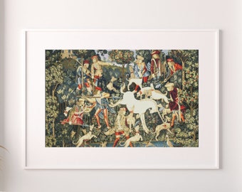 The Hunt of the Unicorn Defends Itself ,Cross Stitch Pattern , X Stitch  Chart, Pdf Instant Download ,  Middle Ages , Medieval