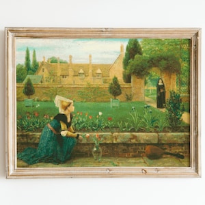 The Convent Garden Cross Stitch Pattern ,  George Dunlop Leslie ,  X Stitch Chart , Pdf Instant Download, Famous Paintings