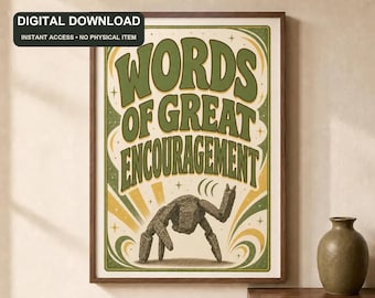 Words of Great Encouragement Rocky Poster | Project Hail Mary Digital Download - Instant Download