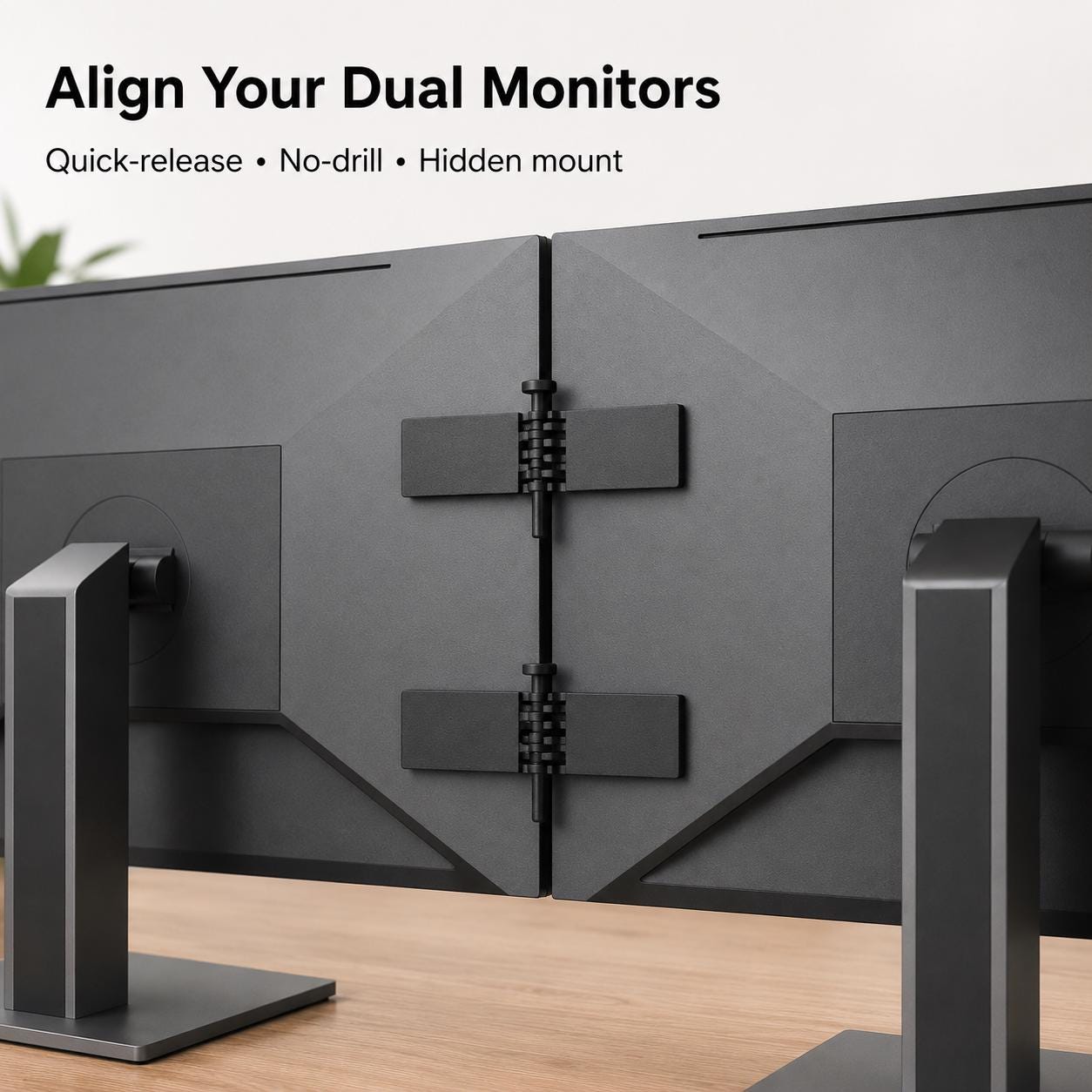 Dual Monitor Alignment Kit: Gap Bracket & Screen Connector for Triple ...