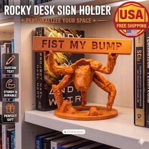 Project Hail Mary Rocky Figure - Sci Fi Desk Decor - Andy Weir Gift - Book Lover Gift - Sci Fi Fan Gift - Custom Sign Text Available image 3
