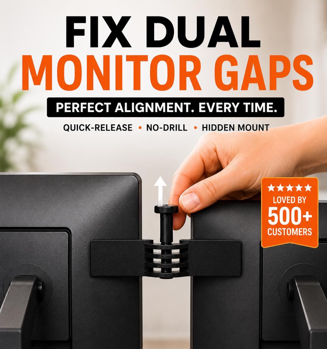 Dual Monitor Alignment Kit: Gap Bracket & Screen Connector for Triple ...
