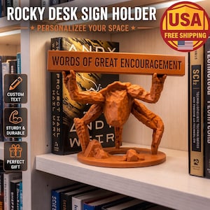 Project Hail Mary Rocky Figure - Sci Fi Desk Decor - Andy Weir Gift - Book Lover Gift - Sci Fi Fan Gift - Custom Sign Text Available