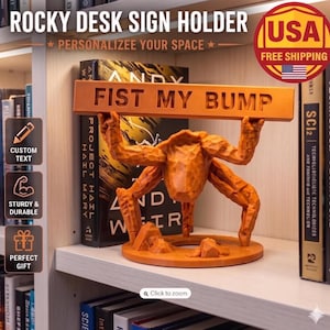 Project Hail Mary Rocky Figure - Sci Fi Desk Decor - Andy Weir Gift - Book Lover Gift - Sci Fi Fan Gift - Custom Sign Text Available image 2