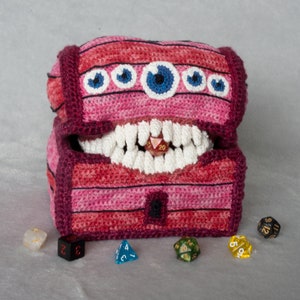 Crochet Amigurumi Dice Tray- Dungeons & Dragons - Mimic Large, Digital Pattern PDF