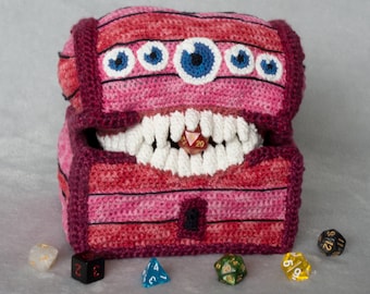 Crochet Amigurumi Dice Tray- Dungeons & Dragons - Mimic Large, Digital Pattern PDF