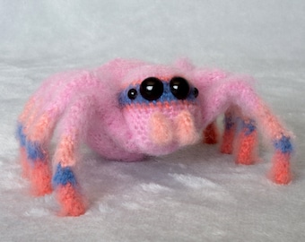 Amigurumi Crochet Pattern - Jumping Spider, Digital DIY PDF Kit