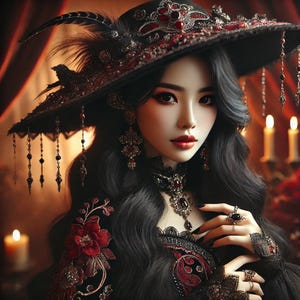 Female Takahashi Glamor Witch Spirit Companion. Conjuring Remote Binding