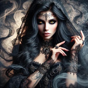 Dark Arts Female Potions Witch Thalina, Remote Binding by Mystical Aria, Spirit Guide and Companion Conjuring