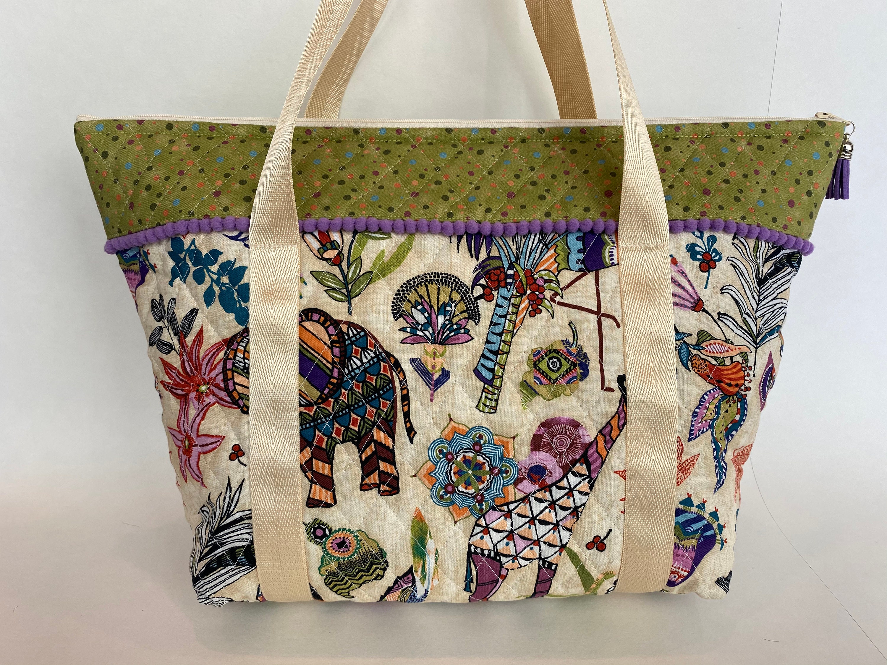 bolso acolchado tela