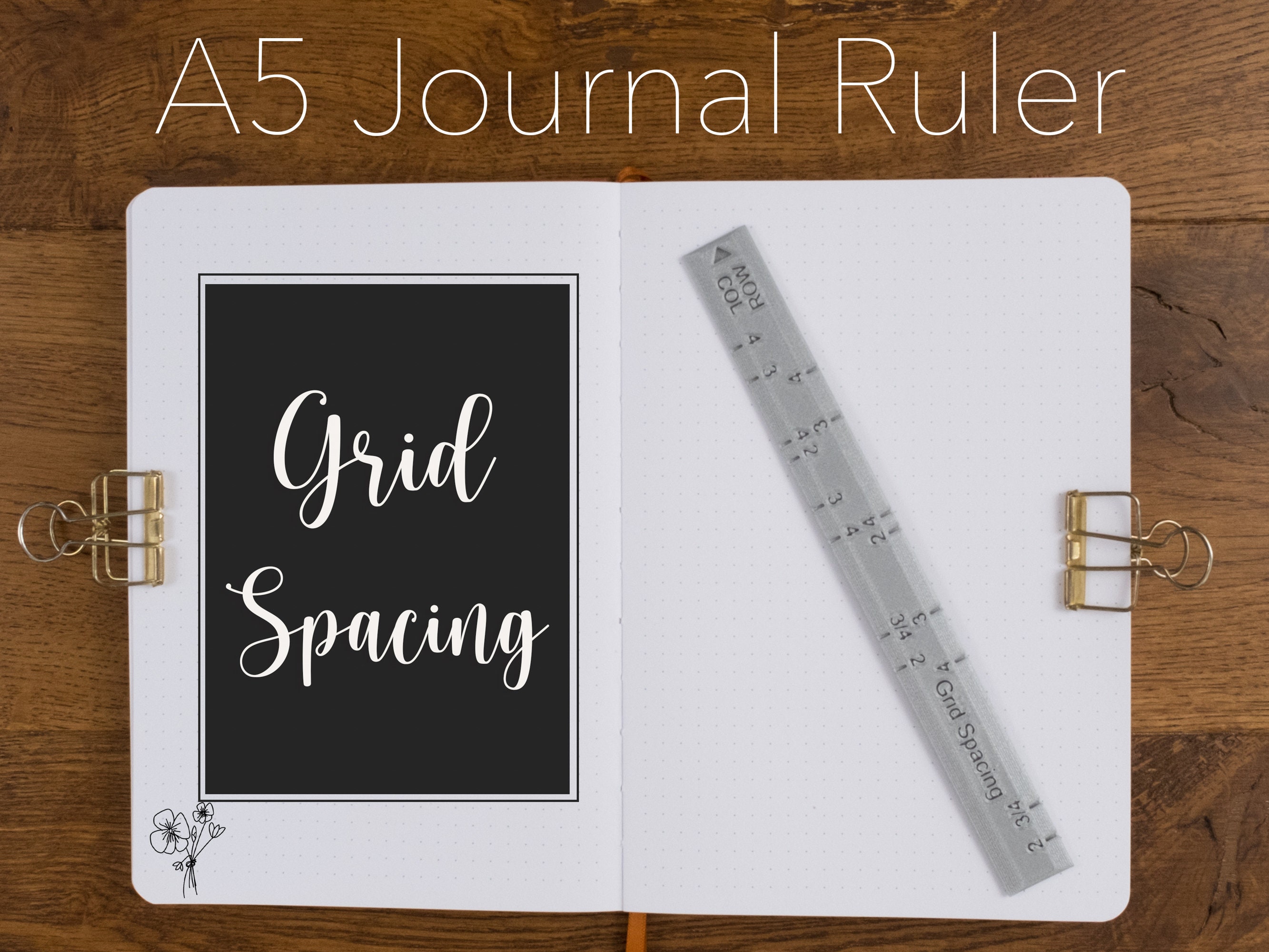 A5 Journal Grid Spacing Ruler - Etsy UK