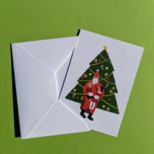 Custom Christmas Cards, Christmas Family Portrait, Santa Christmas Illustration, Holiday Cards, Digital or Prints