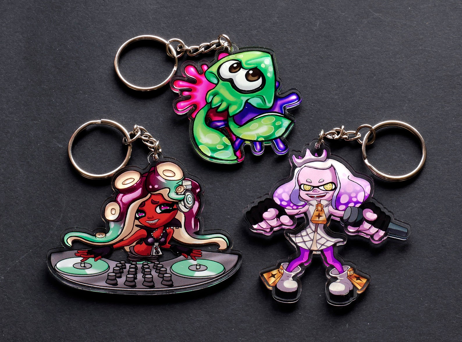 Inkling, Pearl and Marina Splatoon 2 Acrylic Keychain Charm - Etsy