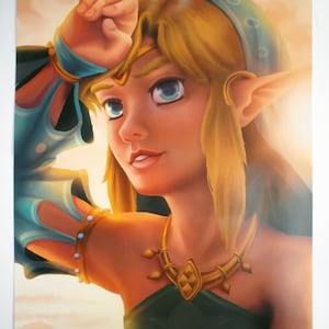 Gerudo Link Legend of Zelda Breath of the Wild Art Print A3