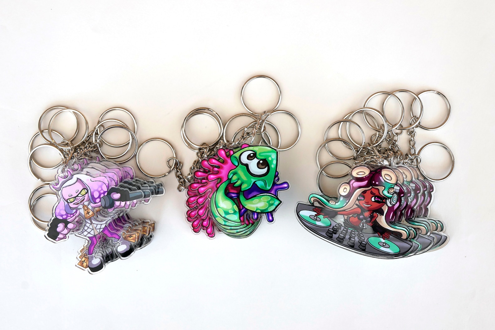 Inkling, Pearl and Marina Splatoon 2 Acrylic Keychain Charm - Etsy