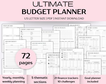 2026 Budget Planner, Weekly & Monthly Finance Tracker, PDF Download - A4, US Letter