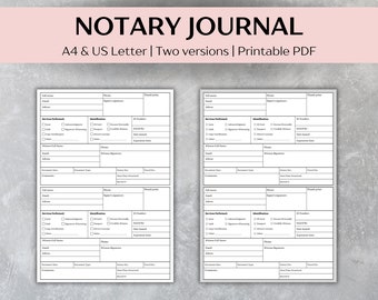 BookFactory Official Notary Journal, 96 Pages 8.5" X 11" 380 Entries