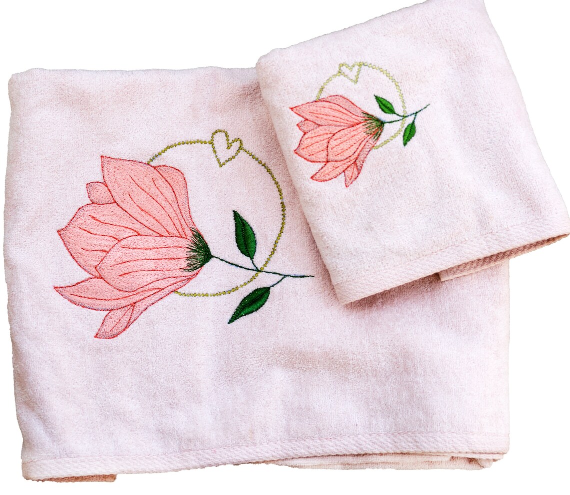 Blush Pink Towel Set Bath Towel Hand Towel Towel Set Etsy