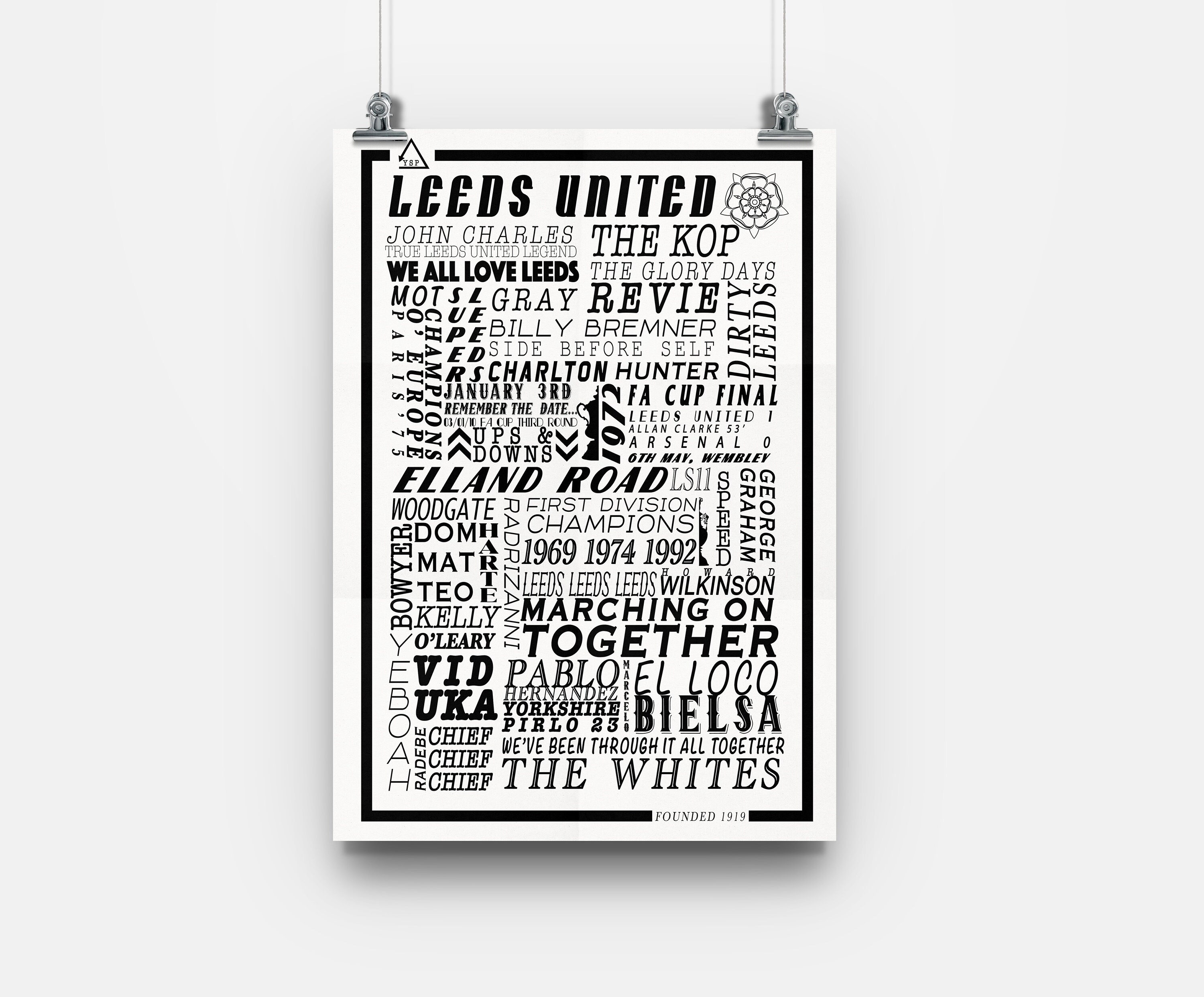 Leeds United Football History Poster Print Gift Fan Etsy