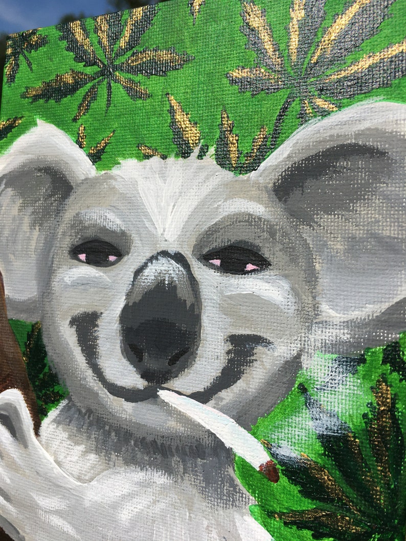 \u201cHigh Koalaty\u201d 5x7 Original Acrylic Painting
