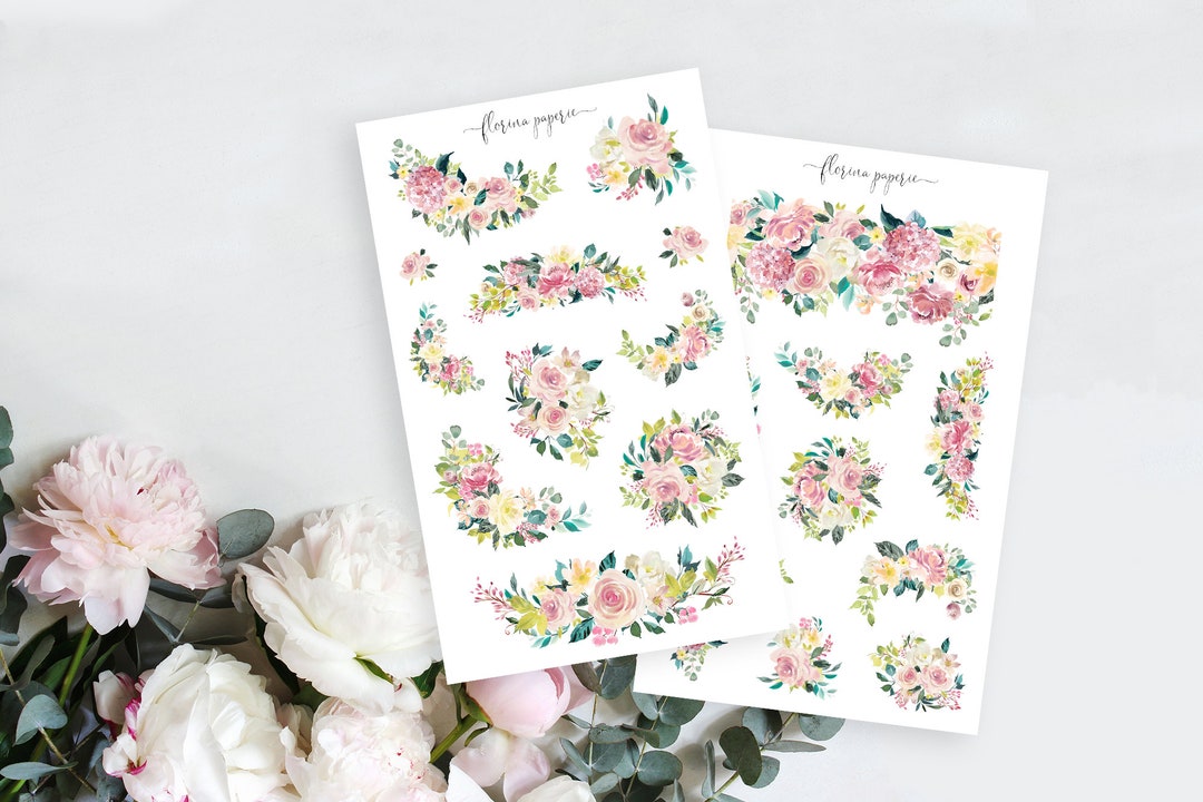 Sticker Set FRESH ROSES - Etsy