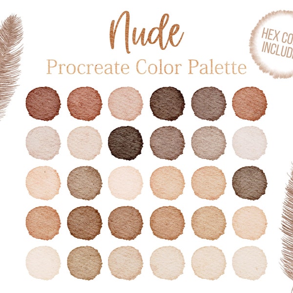 Nude Procreate Beige Palette Bright Tones Neutral Color Palette Hex Codes Nude Colors Procreate Palette Skin Colors Beige Tones Swatches