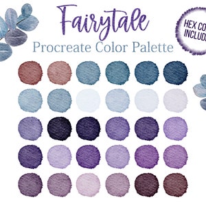 Violet Palette Procreate Petrol Tones Palette Blue Colour Hex Codes Fairy Colors Procreate Palette Fairytale Colors Grey Colors Swatches