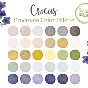 Crocus Palette Procreate Violet Tones Swatches Digital Colors Lilac ...