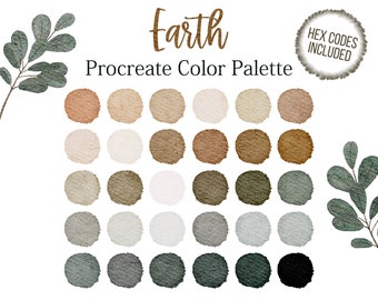 Procreate Palette Green Earth Tones Palette Hex Codes Brown Colour Palette, Colors Procreate Palette Swatches Grey Color Palette Beige Brown