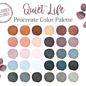 Neutral Colors Procreate Beige Palette Brown Digital Download Warm Tones Hex Codes Life Relax Color Palette