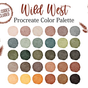 Wild West iPad Color Palette Procreate Boho Rose Red Colors - Etsy