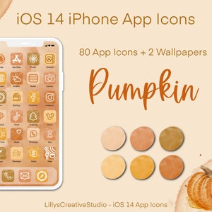 Fall App Icons Watercolor, Autumn Aesthetics Watercolour, Orange Iphone Icons, iOS14 Watercolour, Pumpkin App Icons, Fall iOS14, App Icons