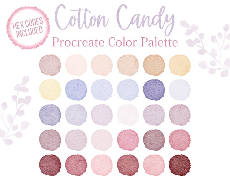 Pastel Colors Procreate Bright Color Palette Candy Colour Hex Codes ...