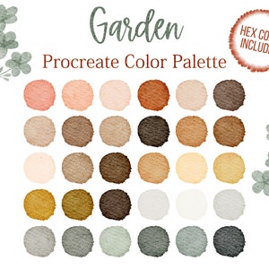 Garden Colors Palette Procreate, Green Tones Color Palette, Red Colour Palette, Procreate Color Palette, Beige Green Procreate, Rose Garden
