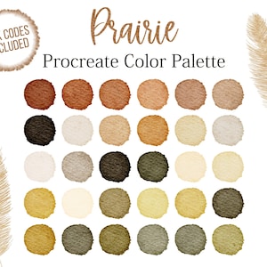 Prairie Procreate Red Tone Color Palette Ocher Brown Earth Procreate Retro Brown Color Palette Digital Colors Beige Color Procreate Hex Code