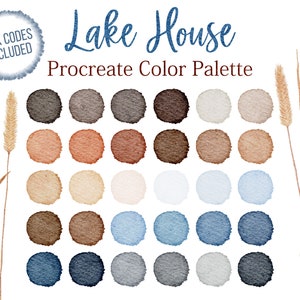 Blue Color Palette Brown Tones Color Collection Procreate Colour Palette Hex Codes Lake Color Nature Palette Beige Brown Swatches Procreate